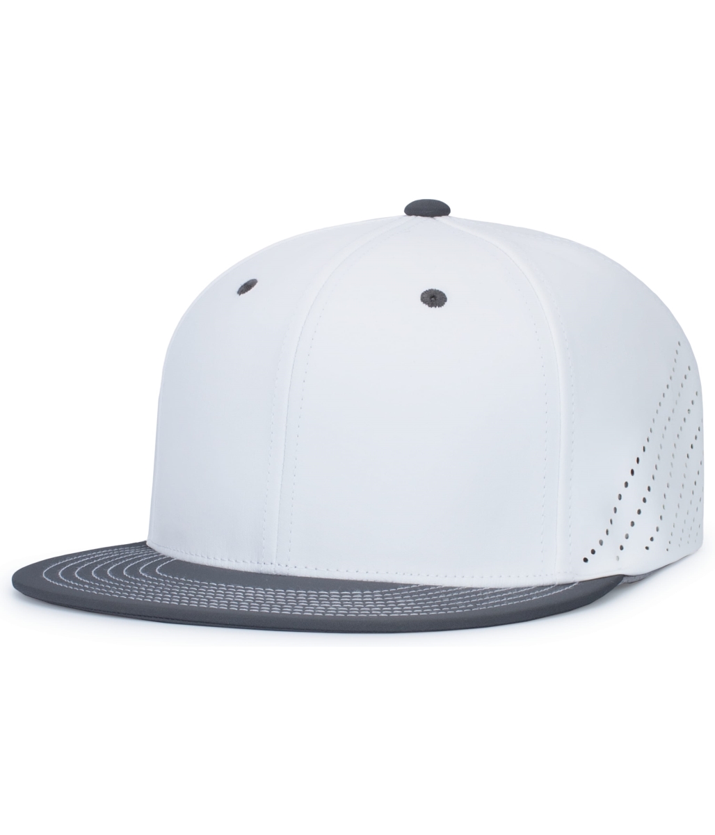 ES471.751.XS Premium Lightweight Perforated PacFlex Cap, White & Graphite - Extra Small