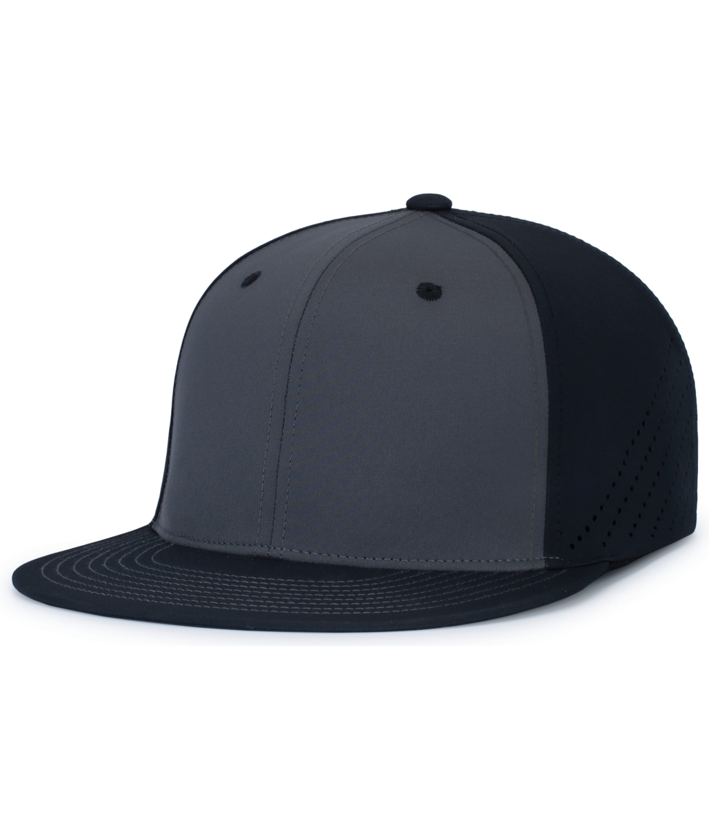 ES471.L80.L-XL Premium Lightweight Perforated PacFlex Cap, Graphite & Black - Large & Extra Large