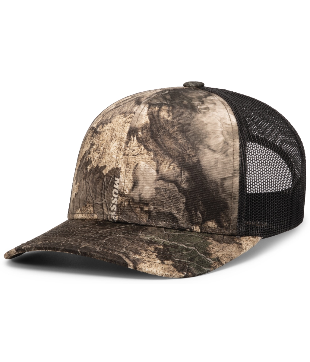 108C.310.OS Camo Snapback Trucker Cap, Terra Bayou & Light Charcoal - One Size