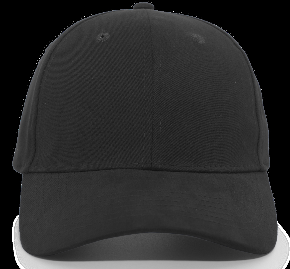 101C.080.OS Brushed Cotton Twill Hook & Loop Adjustable Cap 2, Black - One Size