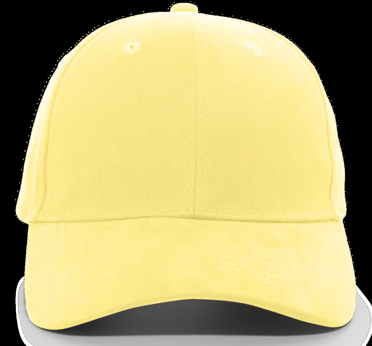 101C.020.OS Brushed Cotton Twill Hook & Loop Adjustable Cap 2, Yellow - One Size