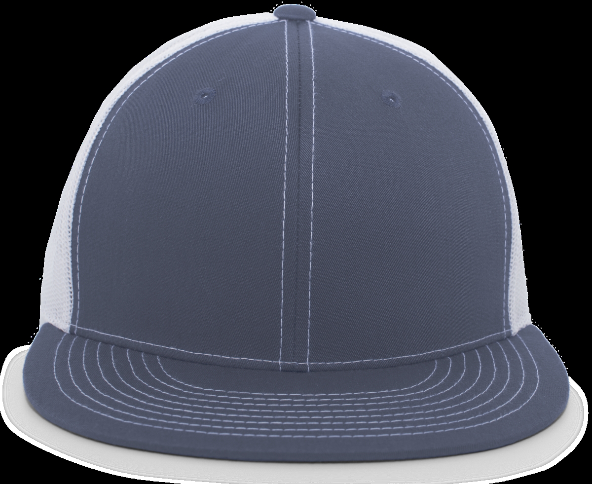 4D3.197.OS D-Series Trucker Snapback Cap, Graphite & White - One Size