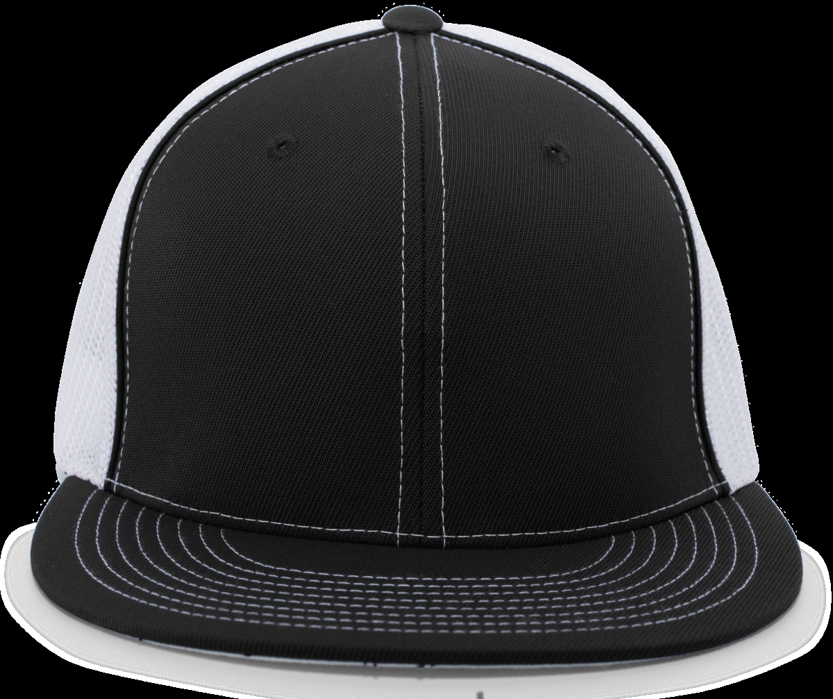 4D5.419.S-M D-Series Trucker Flexfit Cap, Black & White - Small & Medium