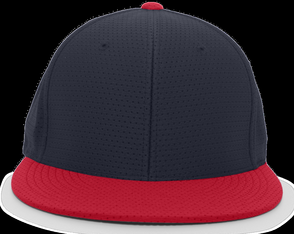 ES818.307.XS Performance Air Jersey Flexfit Cap, Navy & Red - Extra Small