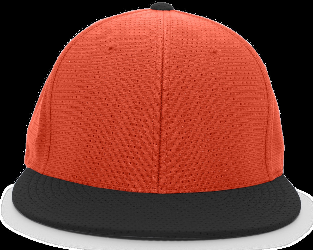 ES818.321.S-M Performance Air Jersey Flexfit Cap, Orange & Black - Small & Medium