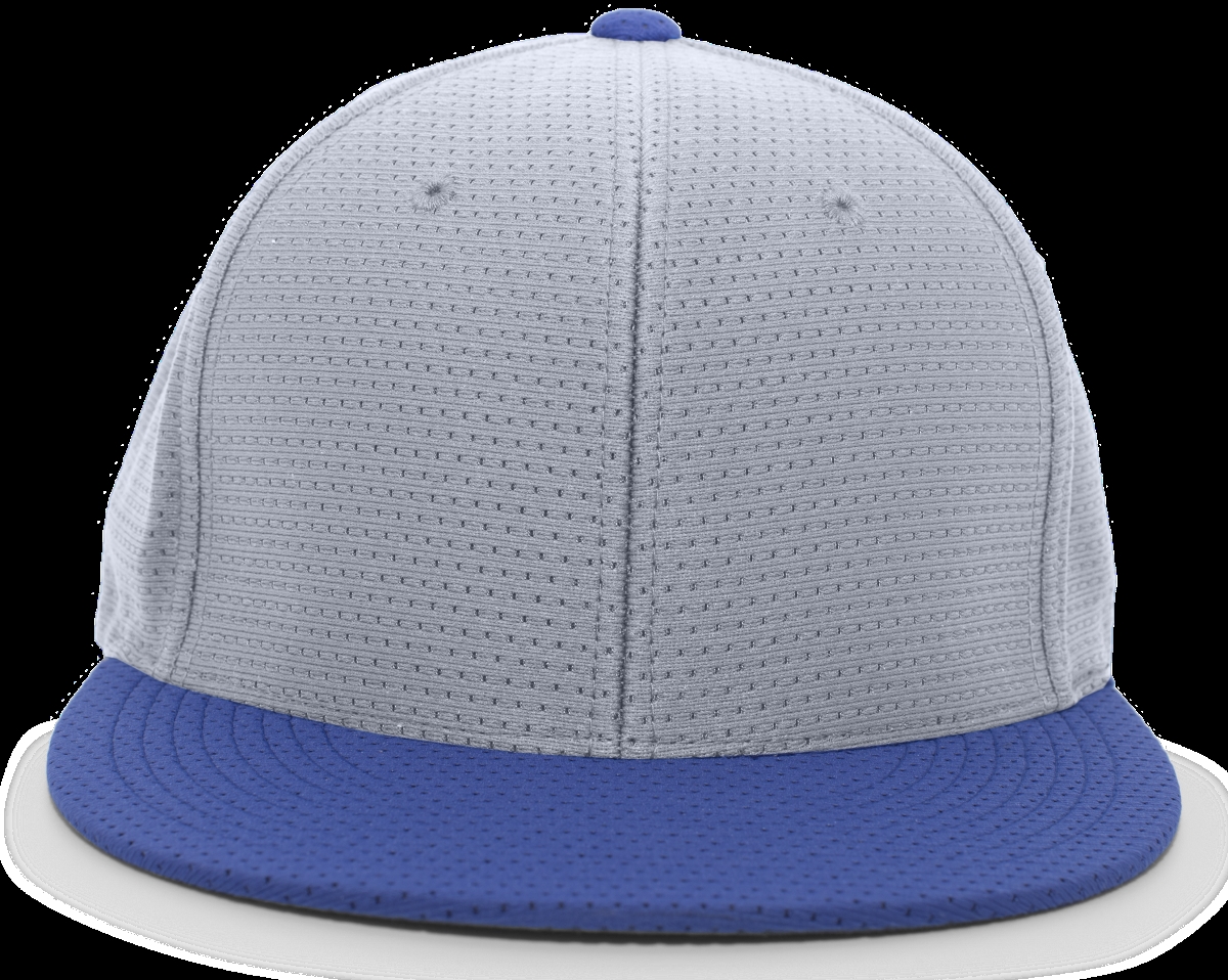 ES818.48P.S-M Performance Air Jersey Flexfit Cap, Silver & Royal - Small & Medium