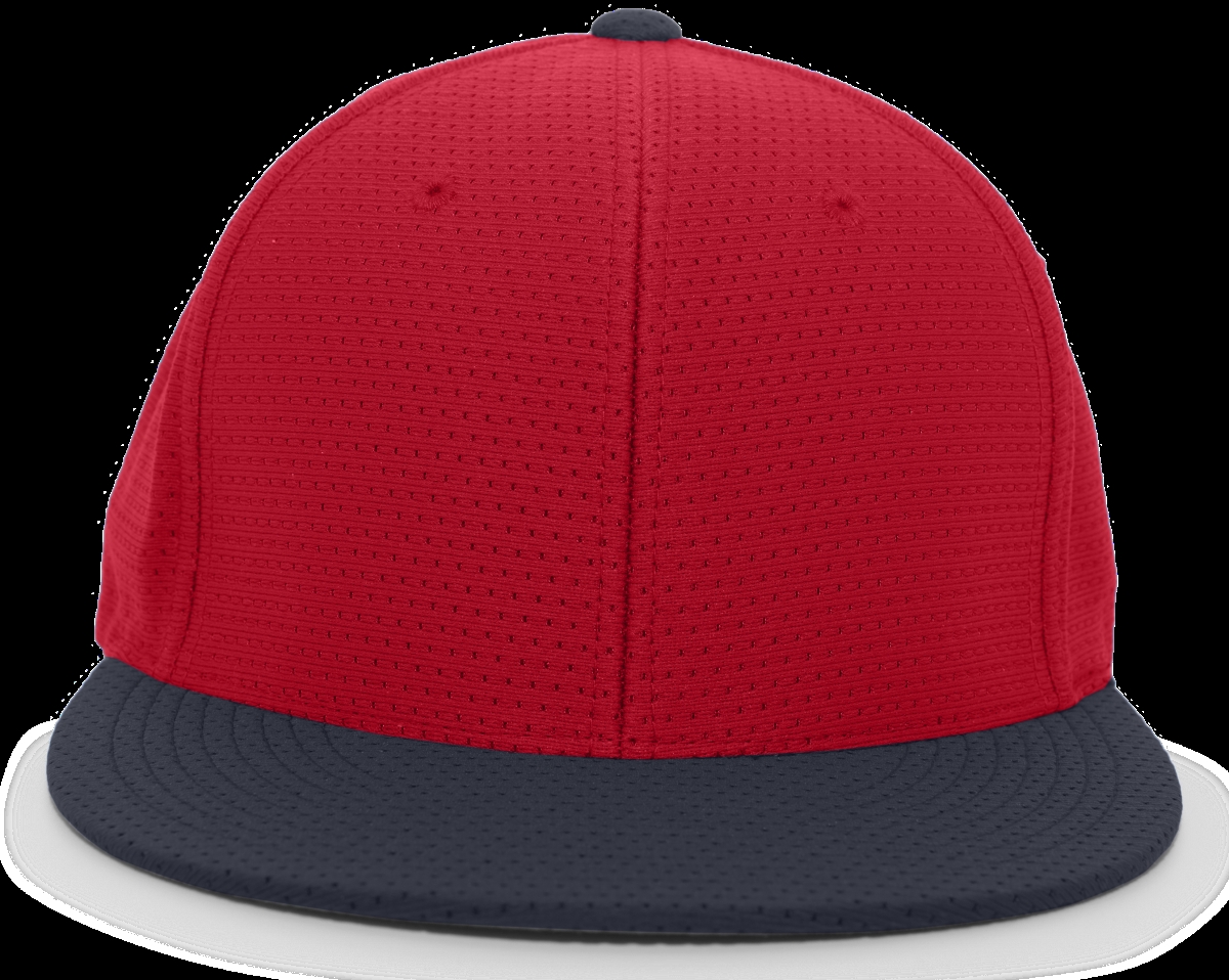ES818.405.XS Performance Air Jersey Flexfit Cap, Red & Navy - Extra Small