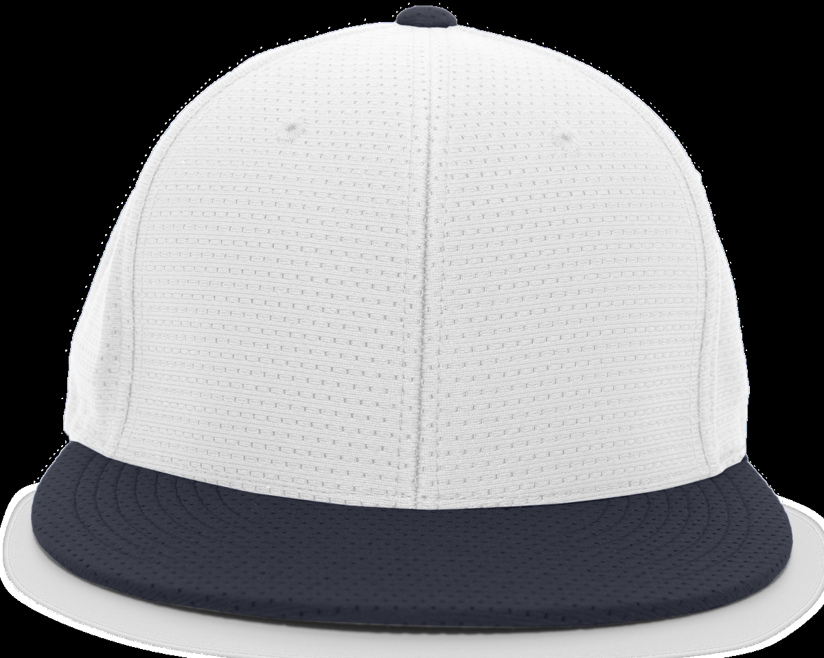ES818.221.S-M Performance Air Jersey Flexfit Cap, White & Navy - Small & Medium