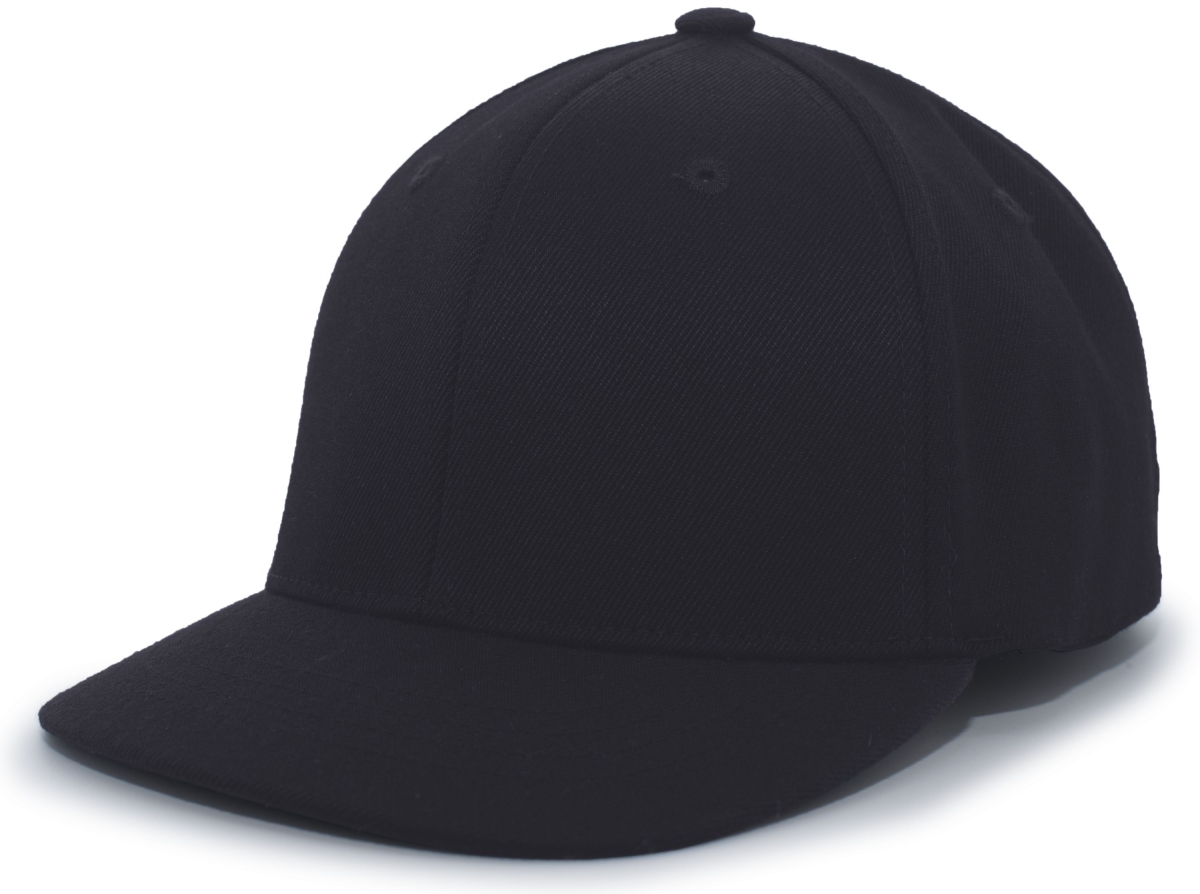 855U.080.L-XL Wool Combo Umpire Flexfit Cap, Black - Large & Extra Large