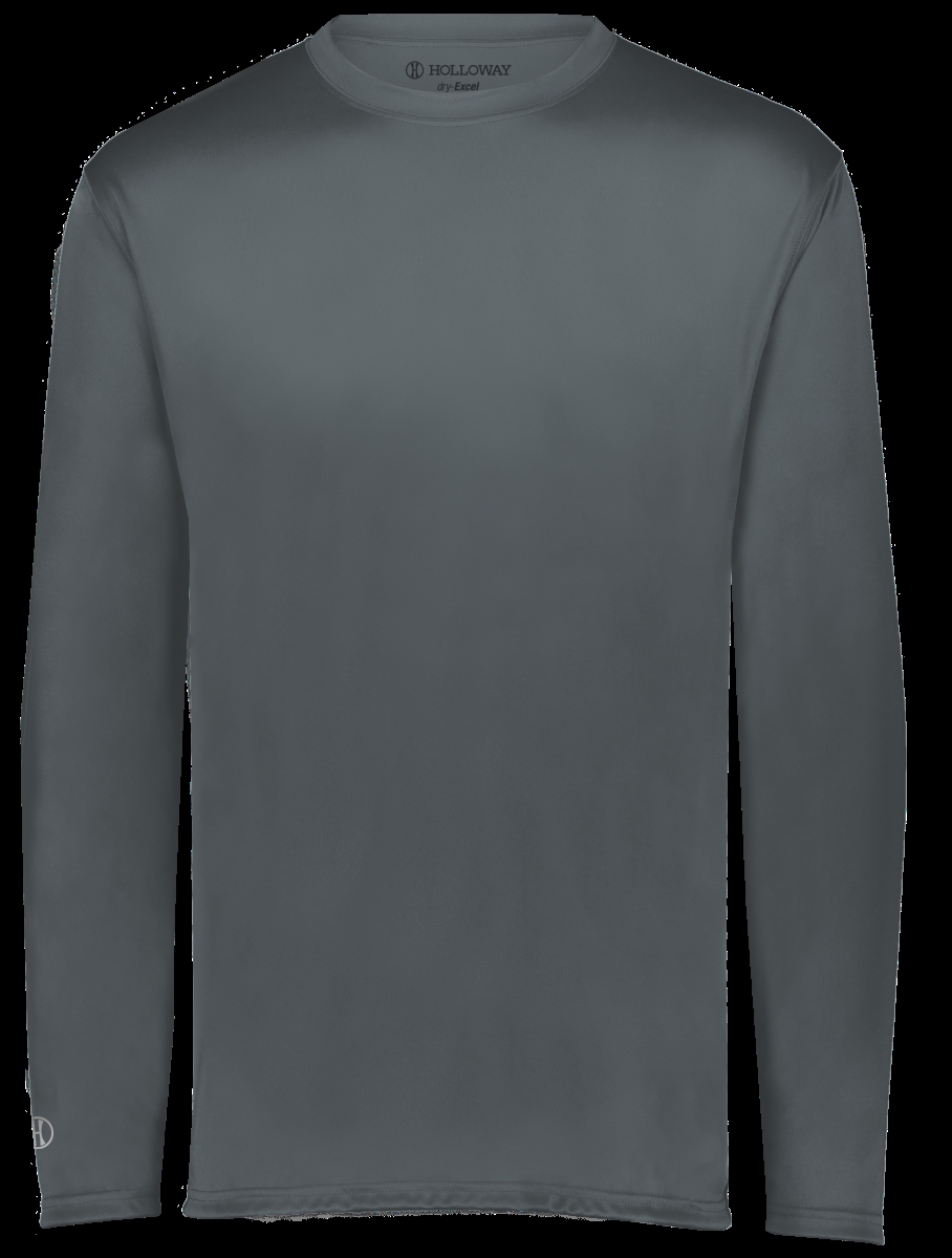 222822.059.L Adult Momentum Long Sleeve T-Shirt, Graphite - Large