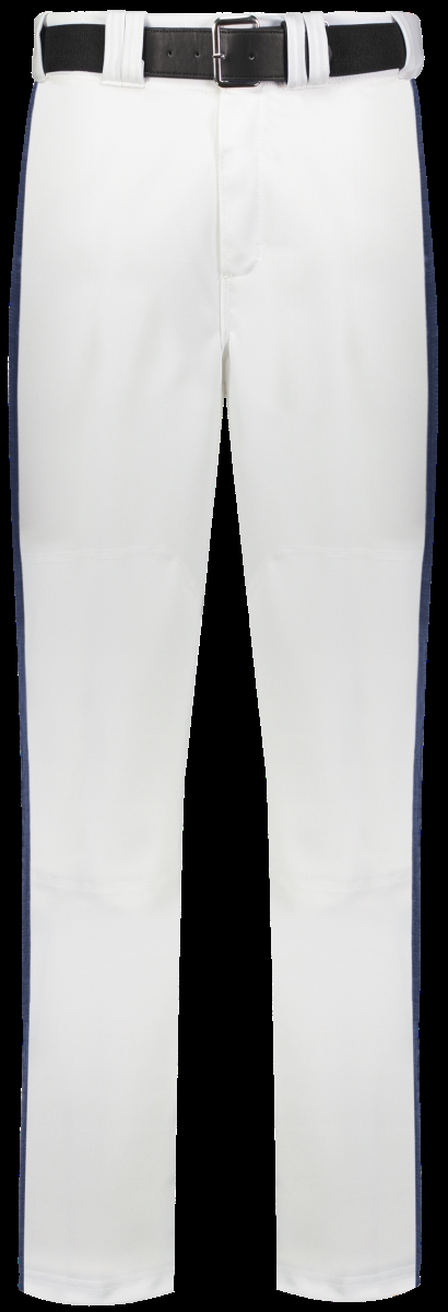 R14DBB.WNA.XS Youth Piped Change Up Baseball Pant, White & Navy - Extra Small