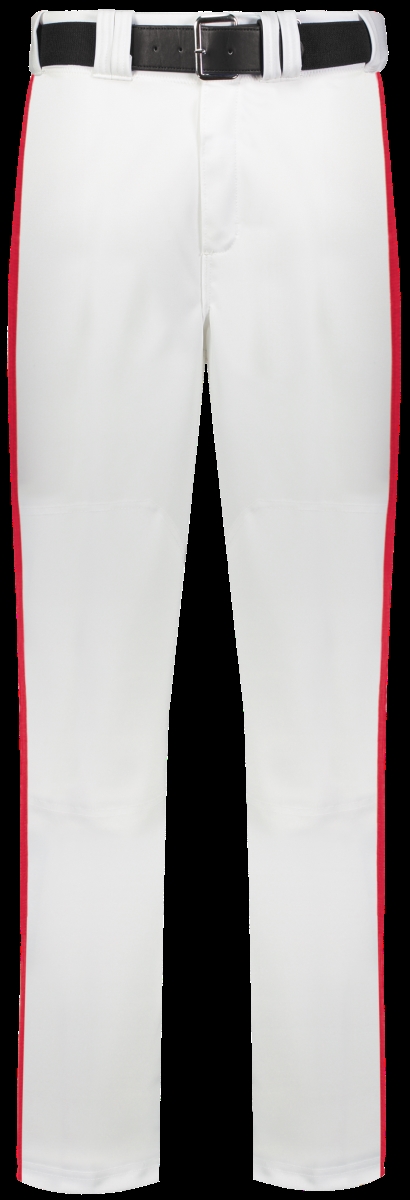 R14DBB.WTR.XS Youth Piped Change Up Baseball Pant, White & True Red - Extra Small