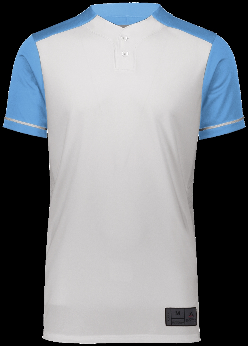 Picture of ASI 1568.219.L Adult Closer Jersey&#44; White & Columbia Blue - Large