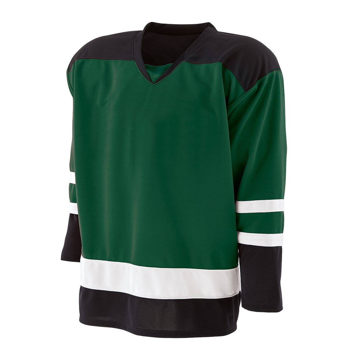 Picture of Holloway 226600.148.2XL Adult Faceoff Goalie Jersey - Forest&#44; Black & White - 2XL