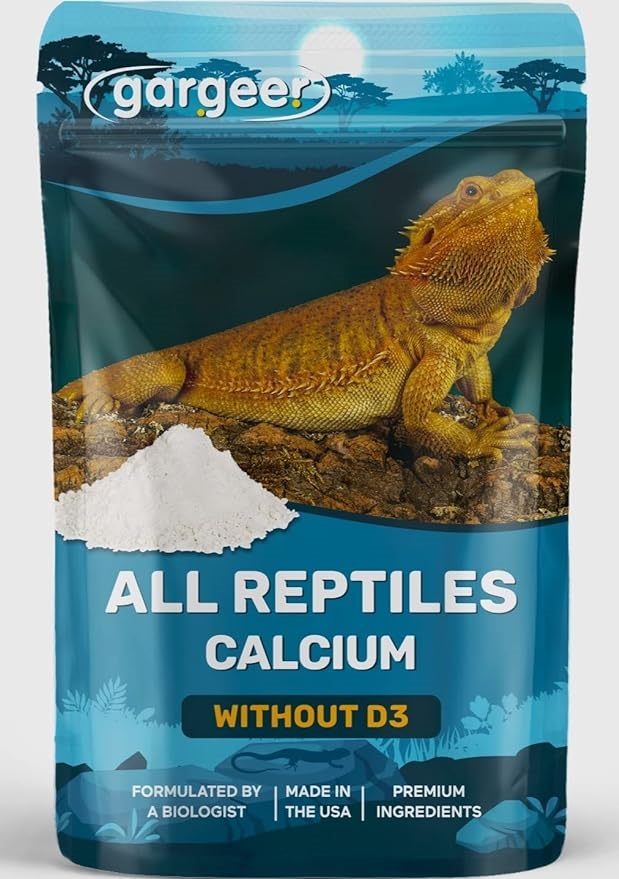 Picture of Gargeer GRG-REPSUP-Calc-NoD3-4oz Gargeer 4oz All Reptile Calcium Powder&#44; Phosphorus-Free Ultrafine Powder&#44; Pure Dust Without Vitamin D3&#44; Ready to Use for All Reptiles&#44; Lizards & Amphibians Supplement. Made in The USA. Enjoy !