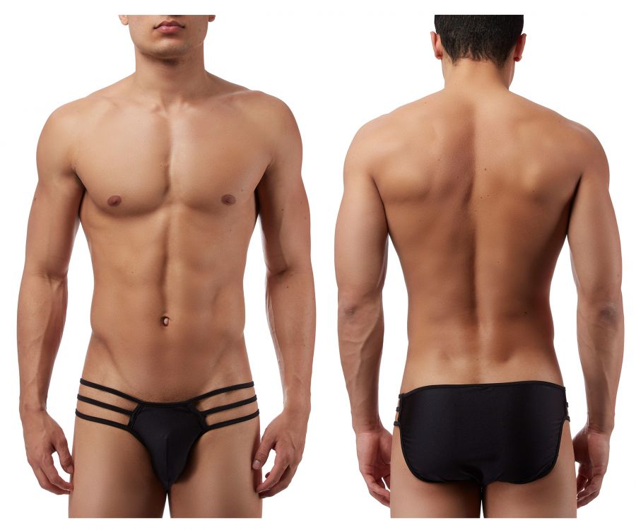 845830042024 PAK827 Cage Brief for Male - Black, Large & Extra Large