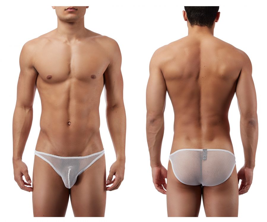 845830048668 49111C Stretch Net Wonder Bikini for Male - White, Extra Large