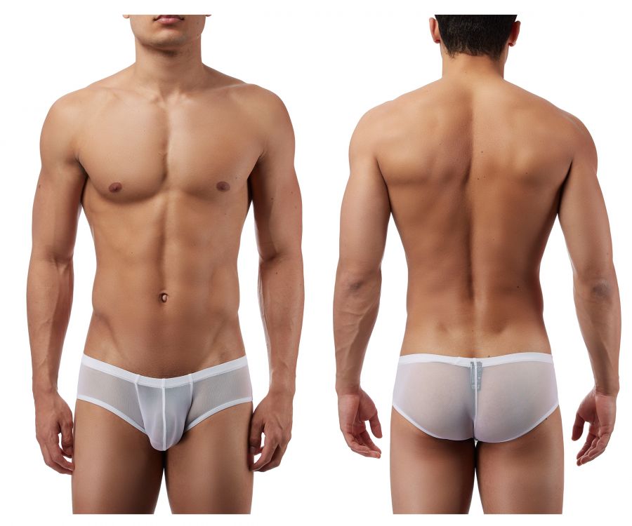 845830065191 PAK885 Euro Male Mesh Micro Mini Pouch Short - White, Extra Large