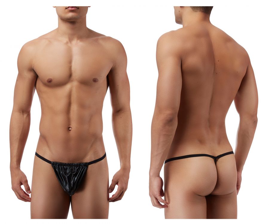 845830041690 Liquid Onyx Posing Strap Thong, Black