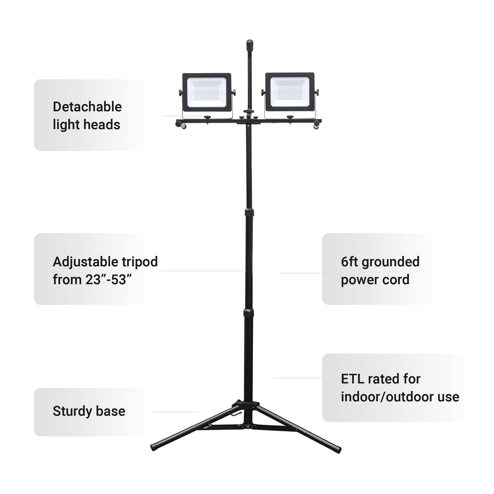 HX-WL12000DT 12000 Lumen LED Work Light with Double Tripod