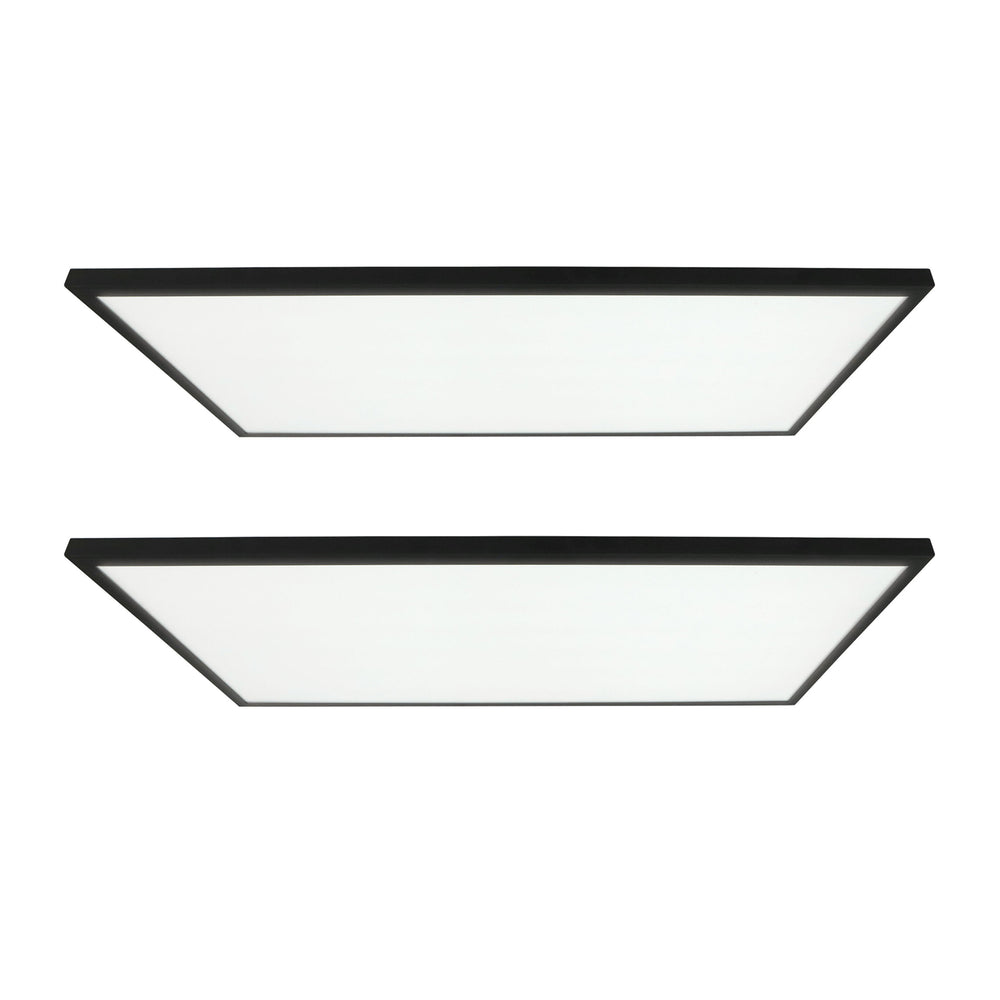 GT-F24W-2PK 2 x 4 ft. 5500 Lumen LED Flat Panel - White Trim Flush Mount, Drop Ceiling 5 CCT, 3 Level Dimmable - CRI 90 - Pack of 2