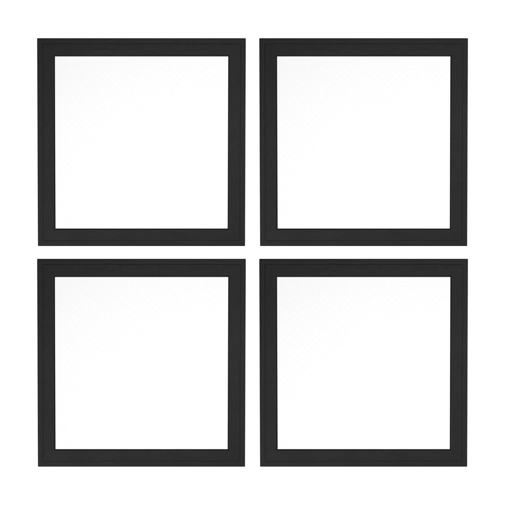 GT-F11B-4PK 1 x 1 ft. Square 1300 Lumen LED Flat Panel - Black Trim, Flush Mount, 5 CCT - Dimmable - CRI 80 & E26 Adapter - Pack of 4