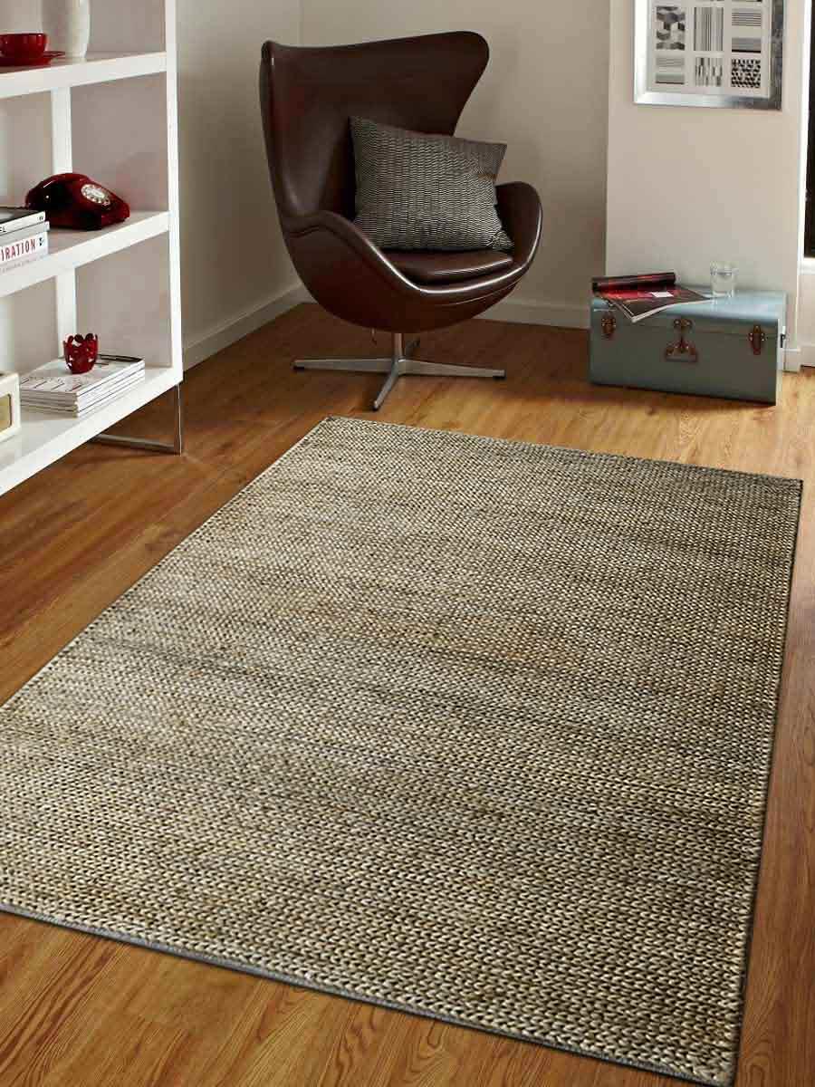 Picture of Glitzy Rugs UBSJ00013S0005A1 3 x 5 ft. Hand Knotted Sumak Jute Eco-Friendly Solid Rectangle Area Rug&#44; Natural