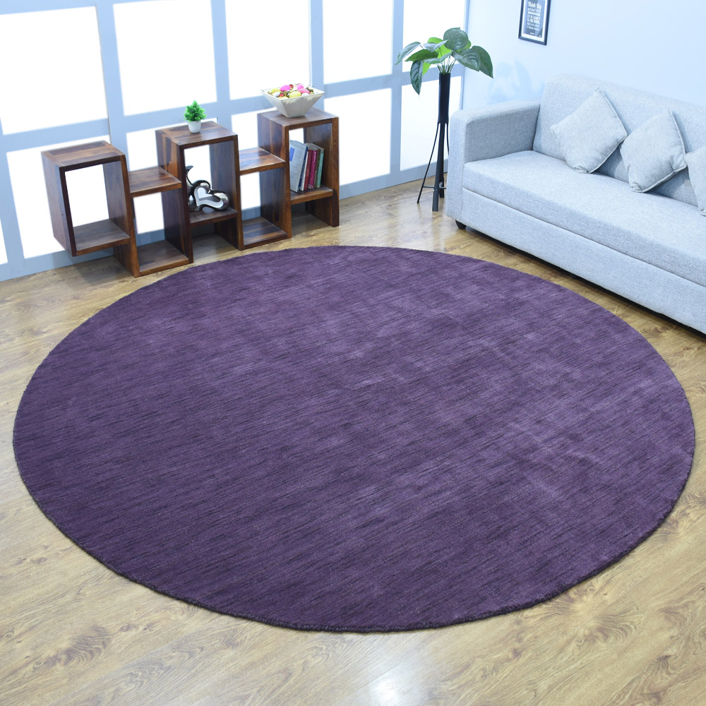 Picture of Get My Rugs UBSL00111L0025B13 10 x 10 ft. Hand Knotted Loom Solid Area Rug, Purple