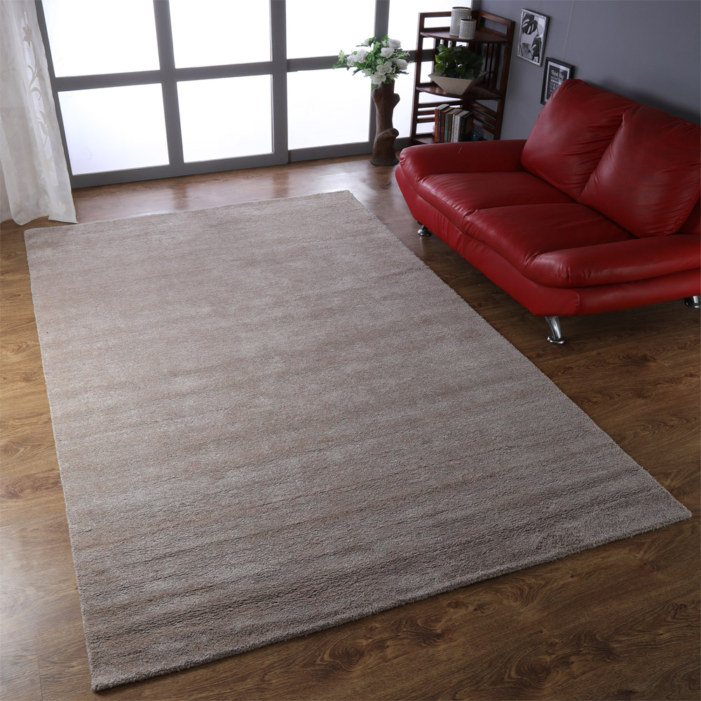 Picture of Get My Rugs UBSLSM111L0001A17 9 x 12 ft. Hand Knotted Loom Mix Solid Rectangle Area Rug, Beige