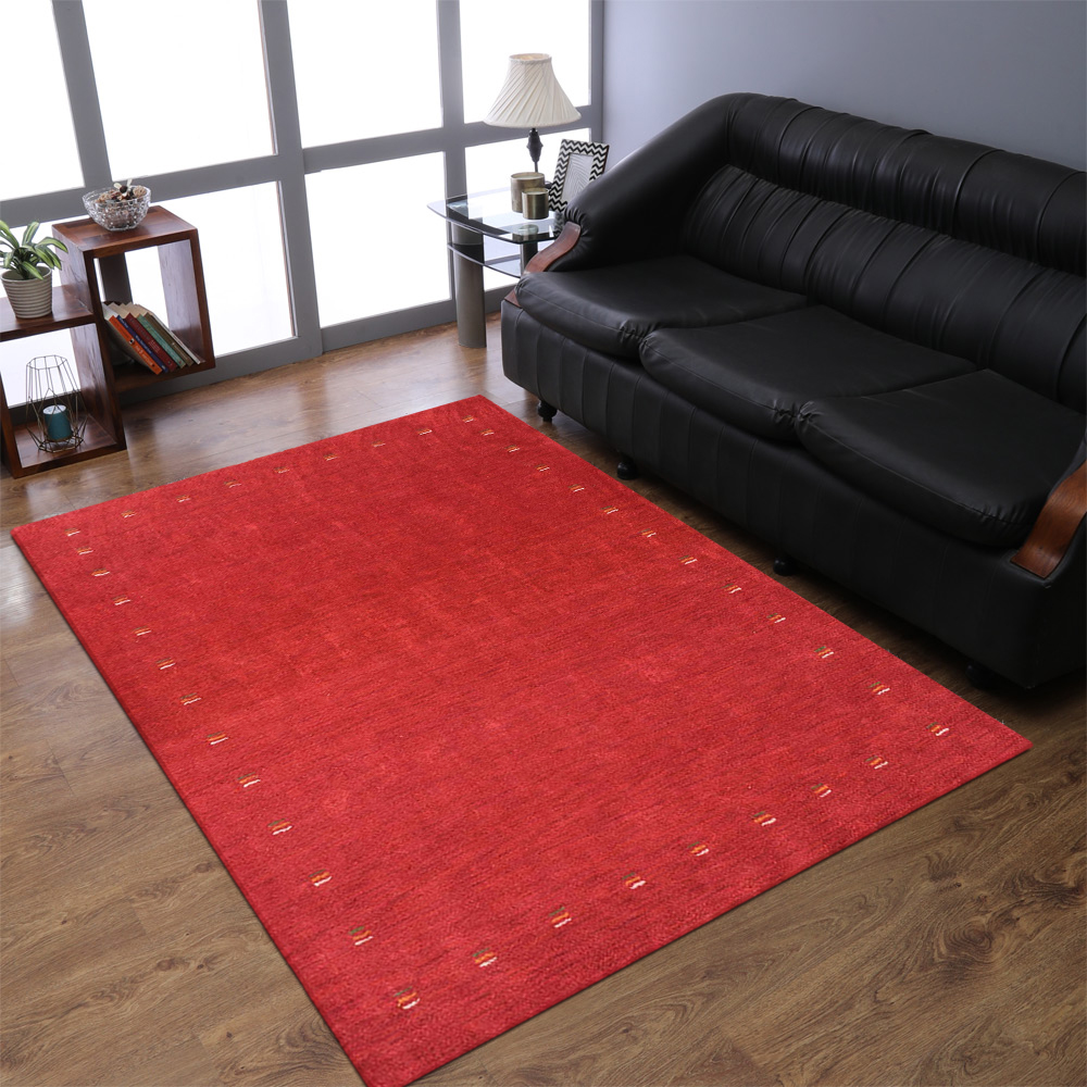 Picture of Get My Rugs UBSLSM104L0026A9 5 x 8 ft. Hand Knotted Loom Silk Mix Contemporary Rectangle Area Rug, Red