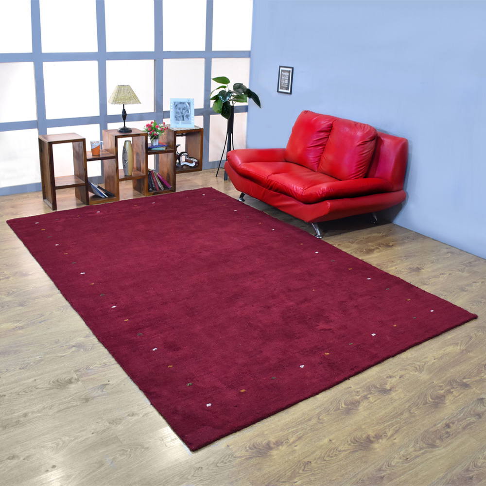 Picture of Get My Rugs UBSLSM102L0026A11 6 x 9 ft. Hand Knotted Loom Silk Mix Contemporary Rectangle Area Rug, Red