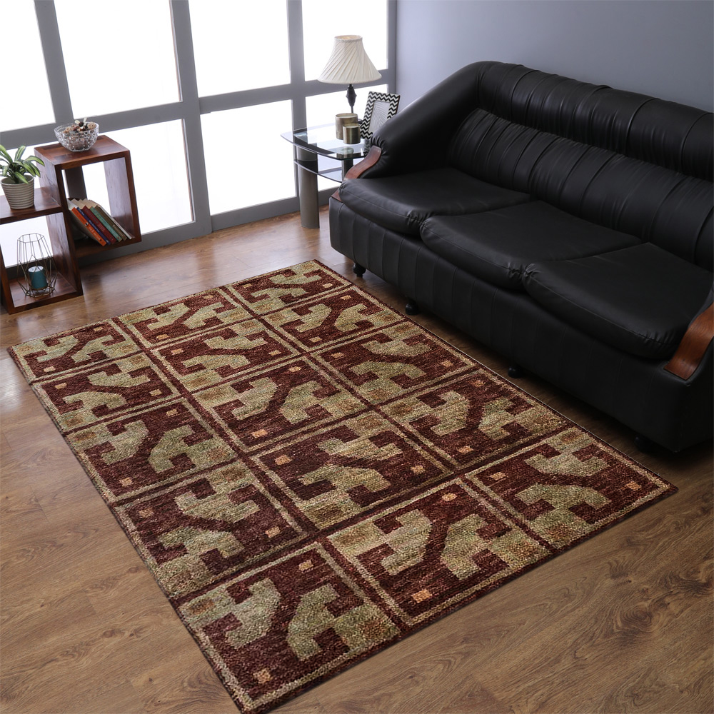 Picture of Get My Rugs UBSJ00044K0401A15 8 x 10 ft. Hand Knotted Jute Contemporary Rectangle Area Rug&#44; Brown & Beige
