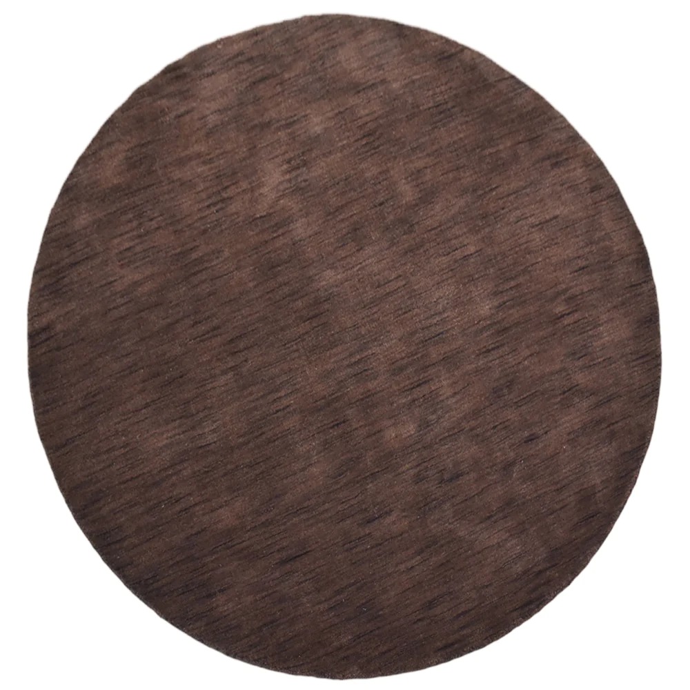 Picture of Get My Rugs UBSL00111L0004B3 6 x 6 ft. Hand Knotted Loom Wool Solid Round Rug&#44; Brown