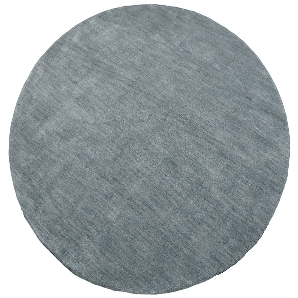 Picture of Get My Rugs UBSL00111L00X03B3 6 x 6 ft. Hand Knotted Loom Wool Solid Round Rug&#44; Light Blue