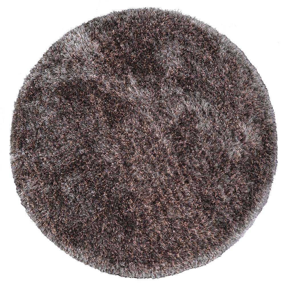 Picture of Get My Rugs UBSK00105T0104B13 10 x 10 ft. K00105 Hand Tufted Shag Polyester Solid Round Area Rug - Beige & Brown