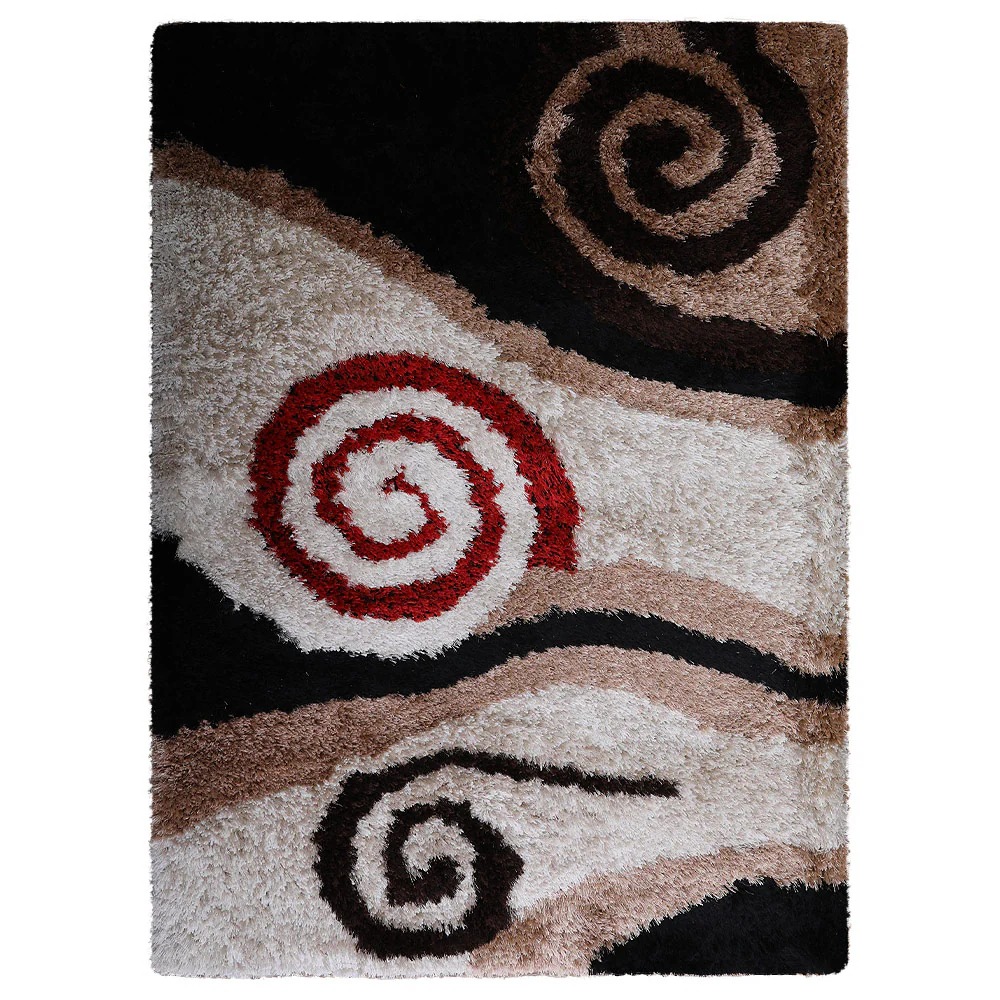 Picture of Get My Rugs UBSK00024T0104A18 10 x 13 ft. K00024 Hand Tufted Shag Polyester Contemporary Rectangle Area Rug - Beige & Brown