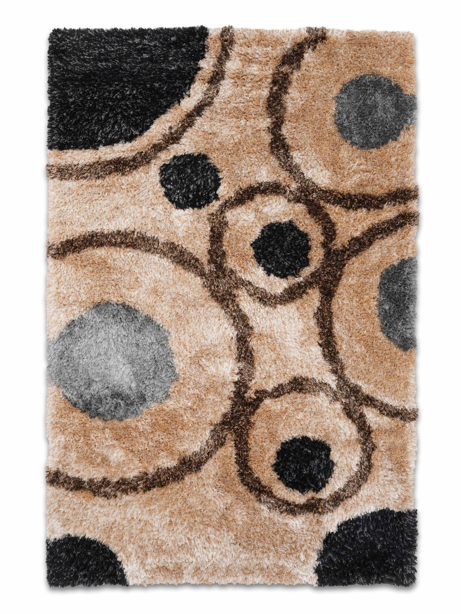 Picture of Get My Rugs UBSK00004T0100A18 10 x 13 ft. K00004 Hand Tufted Shag Polyester Geometric Rectangle Area Rug - Beige & Multicolor