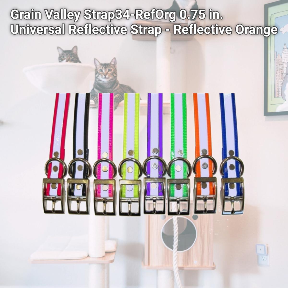 Picture of Grain Valley Strap34-RefOrg 0.75 in. Universal Reflective Strap - Reflective Orange
