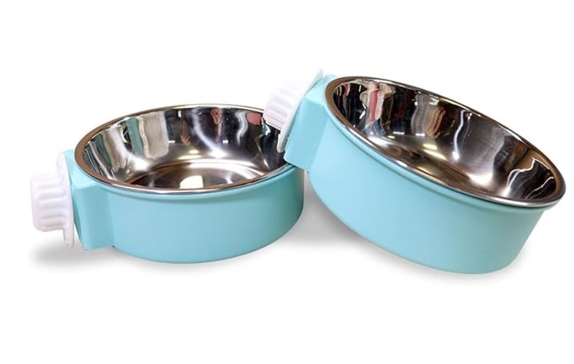 Picture of Mirapet 10151 Pet Travel Crate Bowl Set&#44; Blue - Small