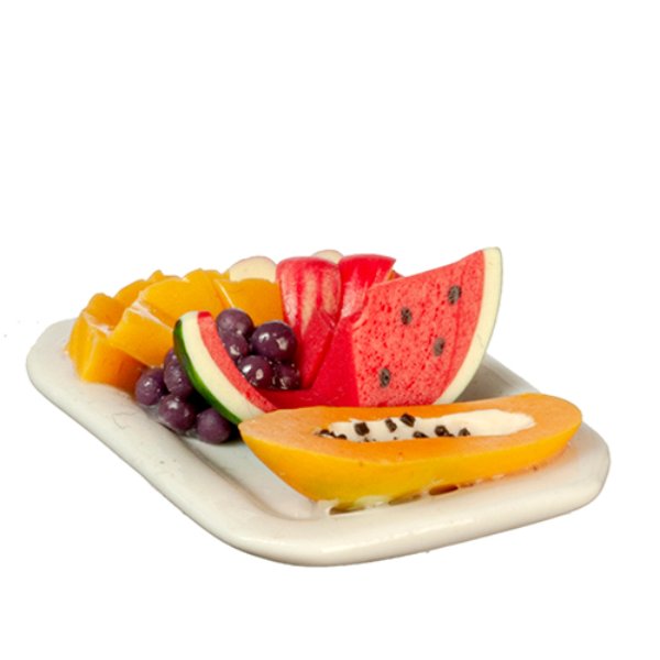 AZG6408 Fruit on Platter for Dollhouse Miniatures