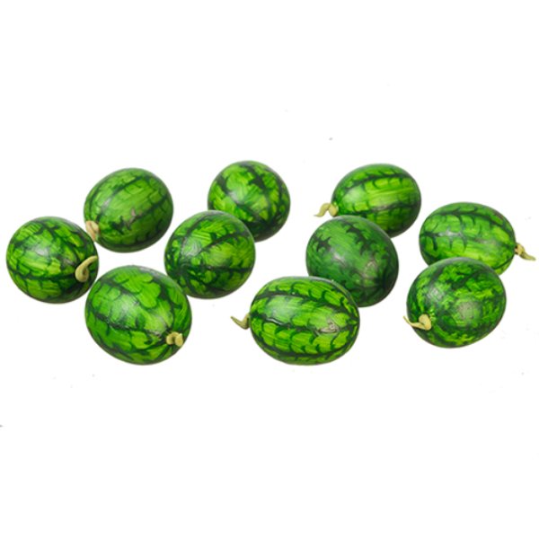 AZG6422 Watermelons for Dollhouse Miniatures - 10 Piece