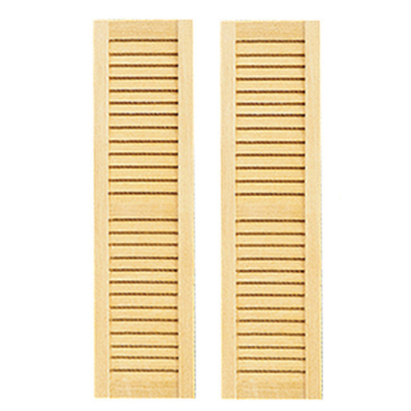 HW5025 Miniature Small Louvered Shutter, Cream - Pack of 2