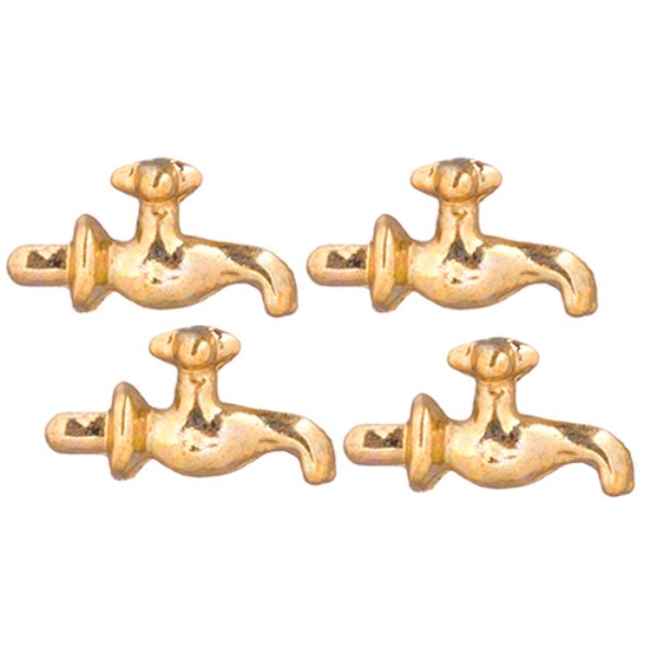 AZS6068C Spigots for Dollhouse Miniature - Brass - 4 Piece