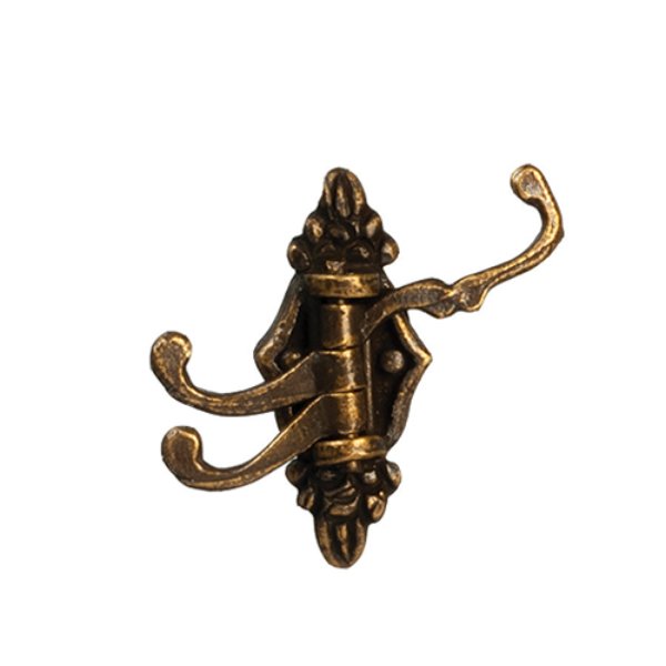 AZS1902 Triple Coat Hook for Dollhouse Miniature - Antique Brass