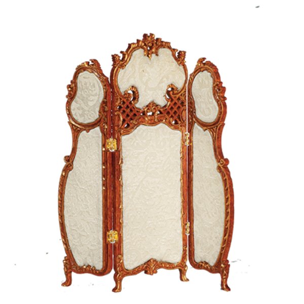 AZJJ21009WNG Louis XV Dressing Screen for Dollhouse Miniatures