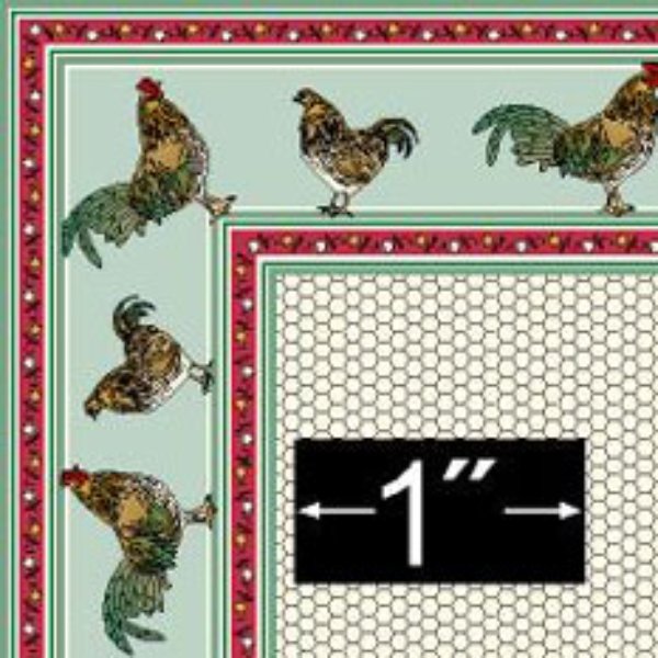 BPRG165 Rooster Rug for Dollhouse Miniature