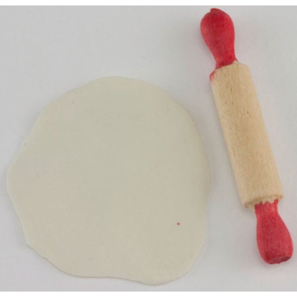 CAR0083 Rolling Pin with Dough for Dollhouse Miniature