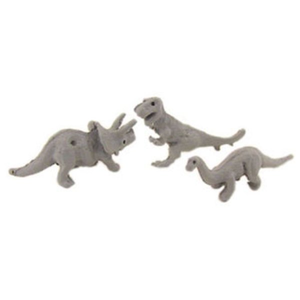 CAR8M12 Dinosaurs for Dollhouse Miniature, Assorted Poses - 3 Piece