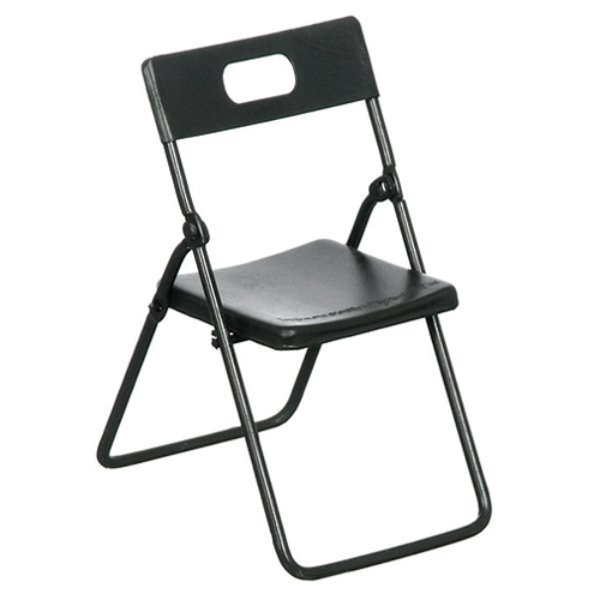 AZT4249 Folding Chairs for Dollhouse Miniature - Black