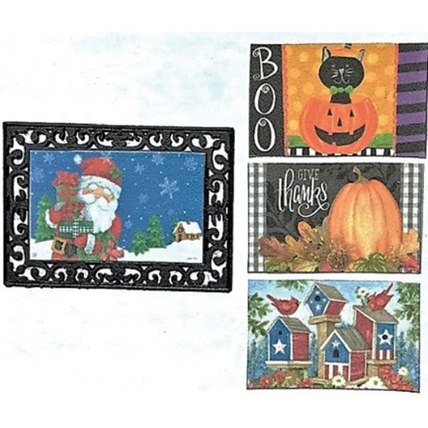CLD1002 Door Mat Set for Dollhouse Miniature - Holiday Set No.1